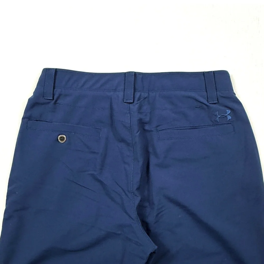 Under Armour Mens Match Play Golf Pants Navy Blue Loose Fit 30x34